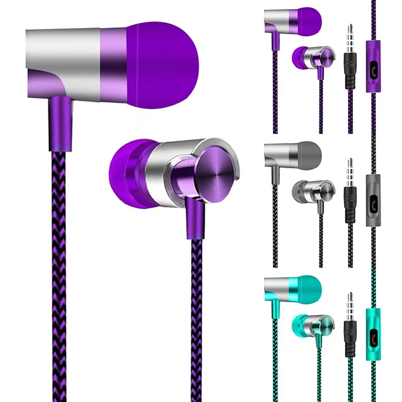Wired Earphone Mic - 9D Stereo Wired Headphones Bass With