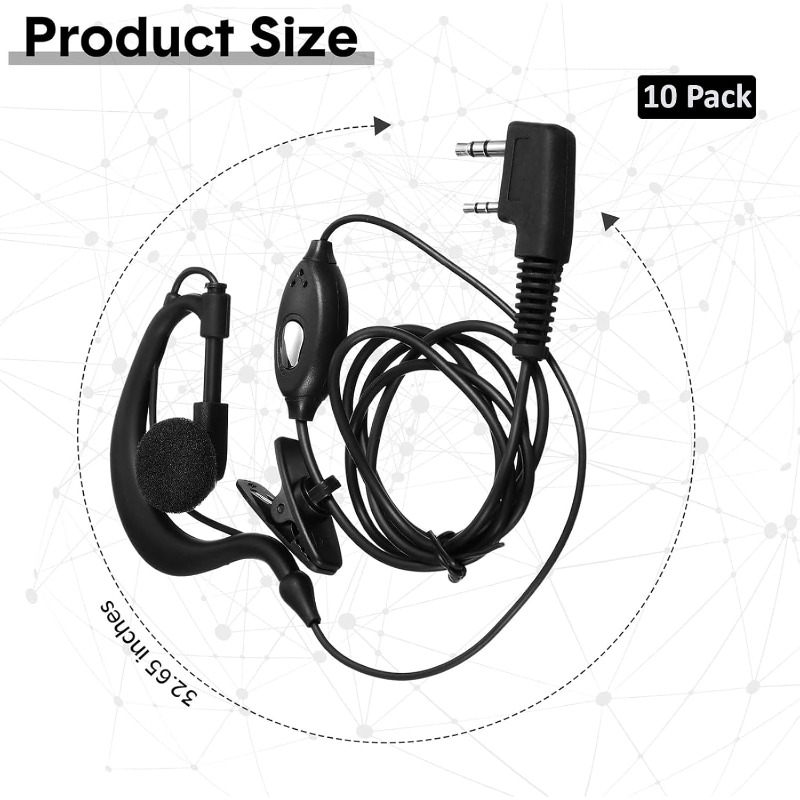 10pcs Walkie Talkie Earpiece w - Wired Earphone Mic review and price