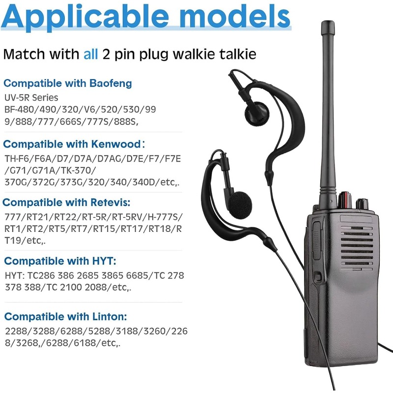 10pcs Walkie Talkie Earpiece w - Wired Earphone Mic review and price