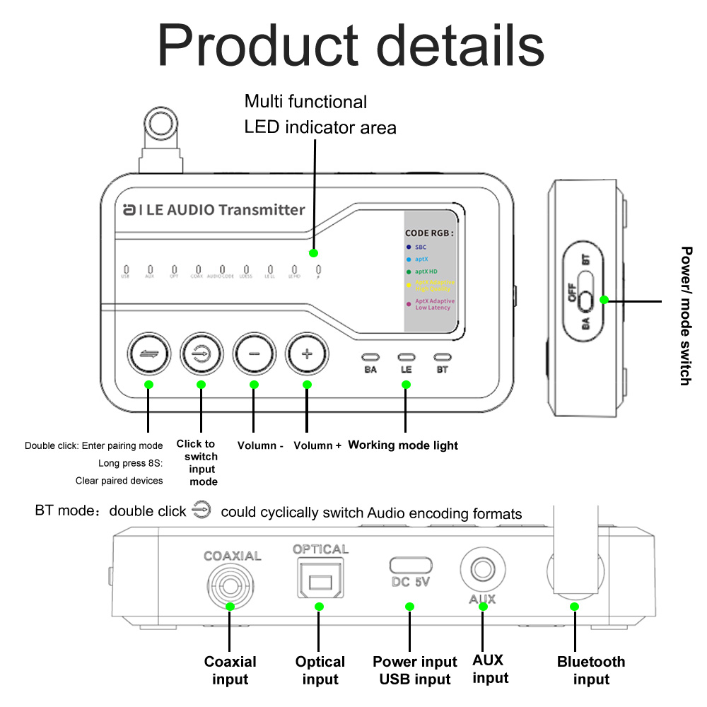 Bluetooth 5.3 Audio Transmitte - Bluetooth Adapter Receiver review and price