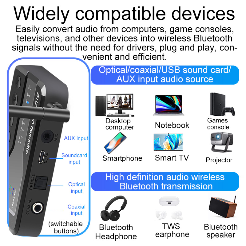Bluetooth 5.3 Audio Transmitte - Bluetooth Adapter Receiver review and price