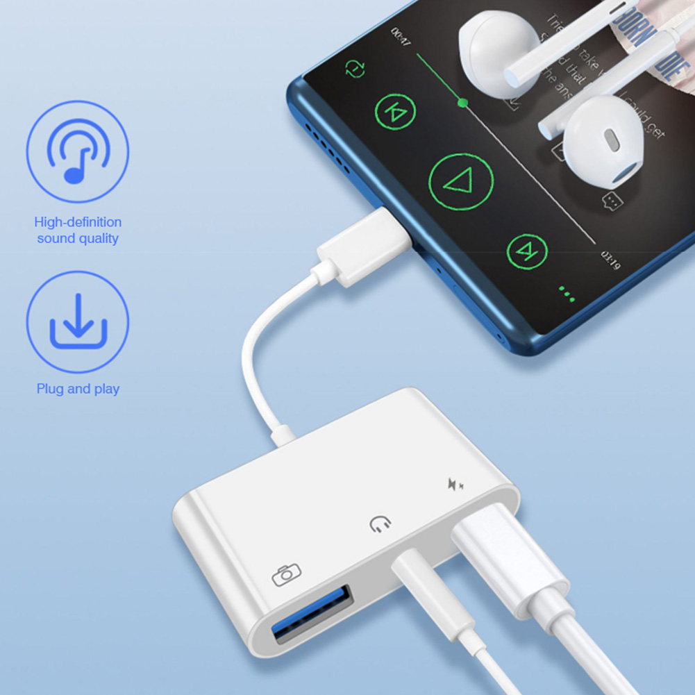 3 in 1 Type C to 3.5mm Jack Ea - Earphone Splitter Jack review and price
