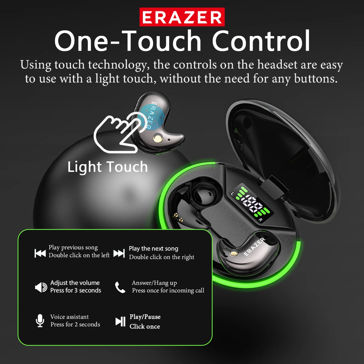 EARZER XF58 In-Ear Bluetooth H - Earbuds Charging Case review and price