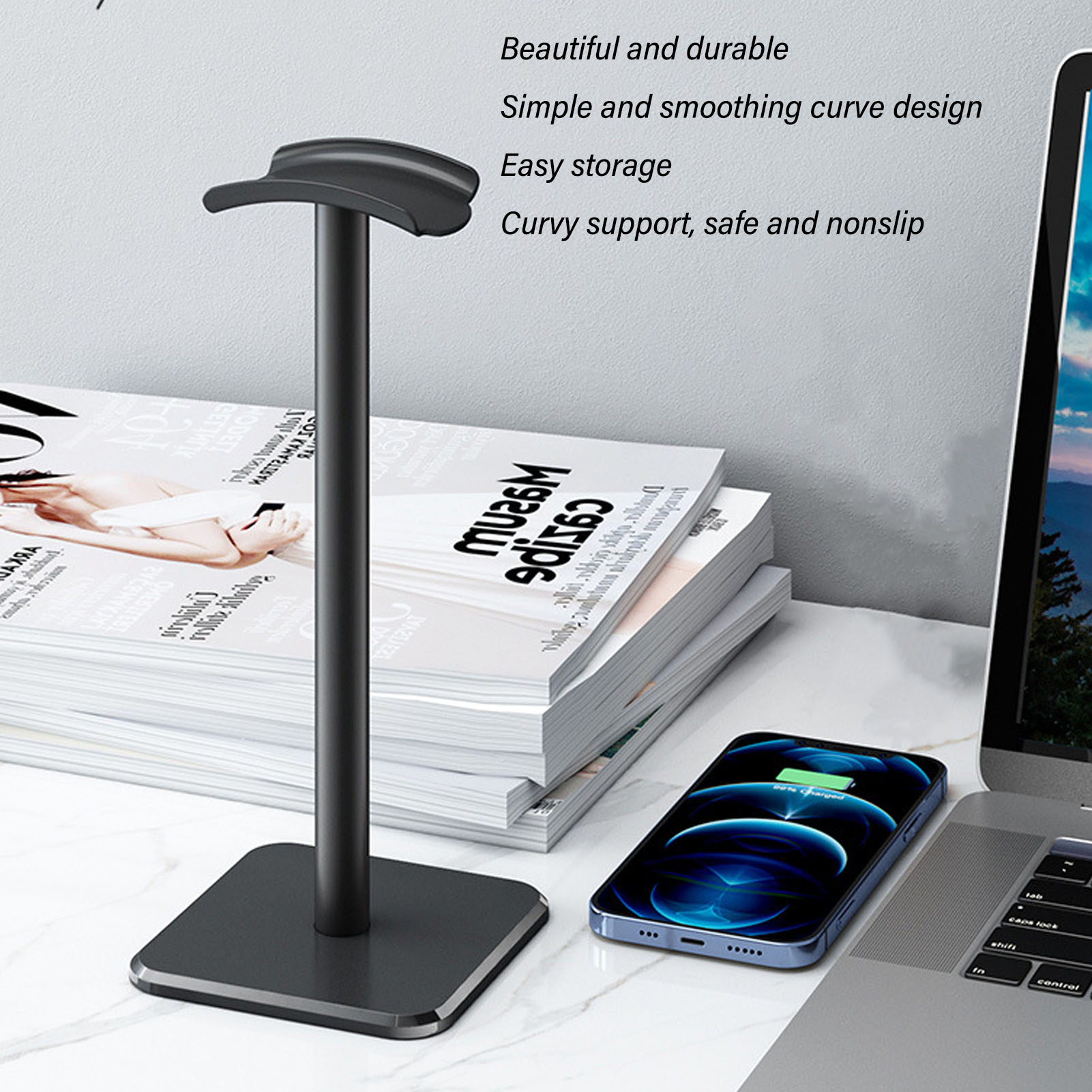 Headphone Stand Rounded Corner - Headphone Stand Desk review and price
