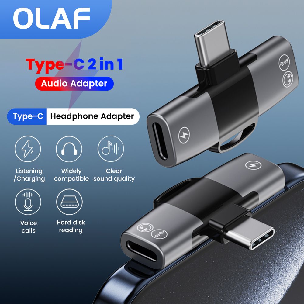 2 in 1 Type C Audio Adapter US - Earphone Splitter Jack review and price