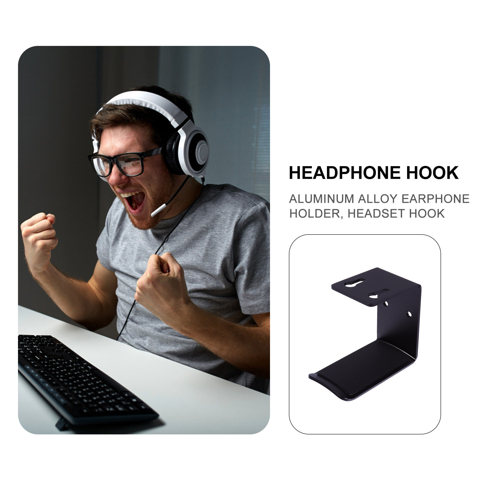1Pcs Premium Aluminum Alloy He - Headphone Stand Desk review and price